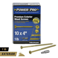 HILLMAN Power Pro No. 10 in. X 4 in. L Bronze Star Flat Head Premium Deck Screws 1 lb 52 pk