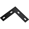 National Hardware 6.5 in. H X 1.5 in. W X 0.125 in. D Black Carbon Steel Flat Corner Plate