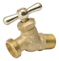 Homewerks 1/2 in. MIP X 3/4 in. MHT Brass No-Kink Hose Bibb