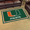 University of Miami 4ft. x 6ft. Plush Area Rug