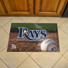 MLB - Tampa Bay Rays Camo Camo Rubber Scraper Door Mat