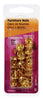 Hillman Large Brass-Plated Brass Furniture Nails 25 pk (Pack of 6)