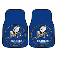 U.S. Navy Seabees Carpet Car Mat Set - 2 Pieces