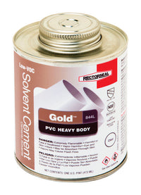 Rectorseal Gold Clear Solvent Cement For PVC 16 oz