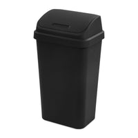 Sterilite 13.2 gal Black Plastic SwingTop Locking Wastebasket (Pack of 4)