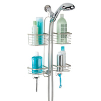 iDesign Forma 23.75 in. H X 5 in. W X 15 in. L Satin Silver Shower Caddy