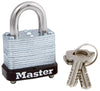 Master Lock 1-1/16 in. H x 3/4 in. W x 1-1/8 in. L Laminated Steel Warded Locking Padlock 1 pk (Pack of 4)