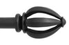 Kenney Lucas Black Leaf Curtain Rod 66 in. L X 120 in. L