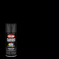 Krylon Fusion All-In-One Satin Black Paint + Primer Spray Paint 12 oz (Pack of 6).