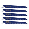 Irwin 6 in. Bi-Metal Reciprocating Saw Blade 6 TPI 5 pk