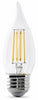 Feit CA10 (Flame Tip) E26 (Medium) LED Light Bulb Soft White 60 Watt Equivalence 2 pk