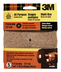 3M 5 in. Aluminum Oxide Center Mount Sanding Disc 50 Grit Coarse 5 pk (Pack of 10)