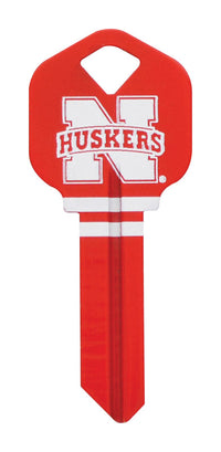 Hillman NCAA Huskers House/Office Key Blank 66 KW1 Single  For Kwikset Locks (Pack of 6).