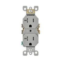 Leviton 20 amps 125 volt Duplex Gray Outlet 5-20R 1 pk