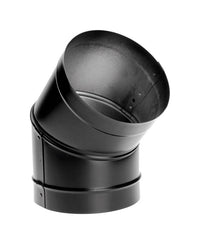 DuraVent DuraBlack 6 in. D X 6 in. D 45 deg Galvanized Steel Stove Pipe Elbow