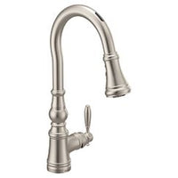 Spot resist stainless one-handle high arc pulldown kitchen faucet