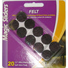 Magic Sliders Felt Self Adhesive Protective Pads Brown Round 3/4 in. W X 3/4 in. L  (Pack of 6)