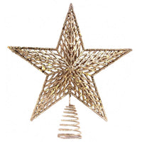 Celebrations Gold Glitter Star Tree Topper 12 in.