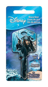 Howard Keys Disney Capt N Jack Sparrow House Key Blank Single Sided for Kwikset and Titan Locks (Pack of 5)