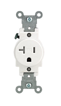 Leviton 20 amps 125 V Single White Outlet 5-20R 1 pk