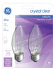 GE 25 watts B13 Decorative Incandescent Bulb E26 (Medium) Soft White (Pack of 6)