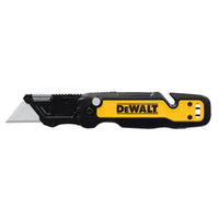 DeWalt Press and Flip Compact Utility Knife Black/Yellow 1 pc