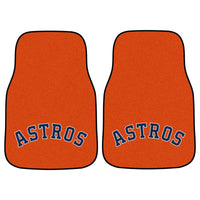 MLB - Houston Astros Orange Carpet Car Mat Set - 2 Pieces