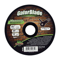 Gator 4-1/2 in. D X 7/8 in. Aluminum Oxide Masonry Cut-Off Wheel 1 pc