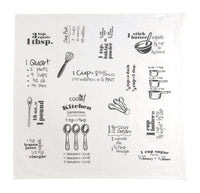 Kay Dee Cooks Kitchen Graphite Cotton Conversions & Equivalents Krinkle Flour Sack Towel (Pack of 6)