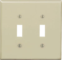 Leviton Midway Ivory 2 gang Nylon Toggle Wall Plate 1 pk