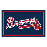 MLB - Atlanta Braves Tomahawk 4ft. x 6ft. Plush Area Rug