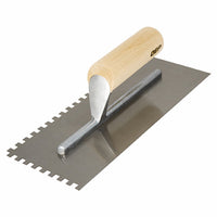 QEP 3 in. H X 4.5 in. W X 11 in. L Carbon Steel Square Notch Trowel 1 pc