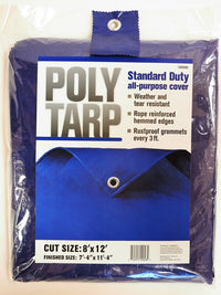 Projex 8 ft. W X 12 ft. L Light Duty Polyethylene Tarp Blue