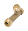 SharkBite Push to Connect 1/2 in. PTC X 1/2 in. D PTC Brass Slip Tee