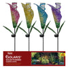 Alpine Glass/Metal Assorted 36 in. H Flower Rain Gauge Garden Stake (Pack of 8)