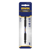 Irwin Impact Performance Series Phillips/Square #2 X 4 in. L Double-Ended Screwdriver Bit Steel