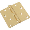 4 x 4-In. Dull Brass Residential Door Hinge