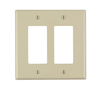 Leviton Midway Ivory 2 gang Nylon Decorator Wall Plate 1 pk