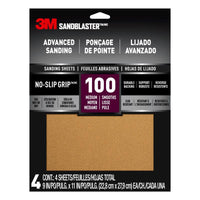 3M Sandblaster 11 in. L X 9 in. W 100 Grit Ceramic Sandpaper 4 pk