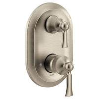 Brushed Nickel M-CORE 3-Series With Integrated Transfer Valve Trim