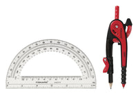 Fiskars 12 in. Pencil Compass with Protractor 3 pc