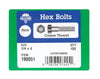 Hillman 1/4 in. D X 4 in. L Zinc Plated Steel Hex Bolt 100 pk