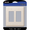 Amerelle Devon Light Almond 2 gang Stamped Steel Decorator Wall Plate 1 pk