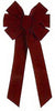 Holiday Trims Christmas Bow Bow Burgundy Velvet 10 inch 1 pk (Pack of 12)