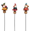 Alpine Polyresin Assorted 4 in. H Gnome Mushroom Outdoor Garden Stake (Pack of 24)