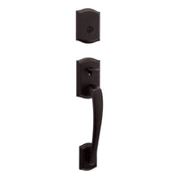 Kwikset Prescott Venetian Bronze Entry Handleset 1-3/4 in.