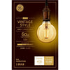 GE Lighting G30 E26 (Medium) Filament LED Bulb Amber Warm White 60 Watt Equivalence 1 pk