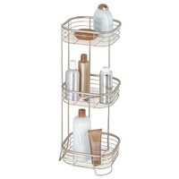 iDesign Forma 26.25 in. H X 9.5 in. W X 9.5 in. L Satin Silver Tiered Shelf Organizer