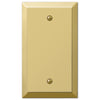 Amerelle Century Polished Brass 1 gang Stamped Steel Blank Wall Plate 1 pk