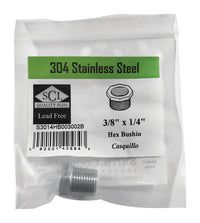 Smith-Cooper 3/8 in. MPT X 1/4 in. D FPT Stainless Steel Hex Bushing